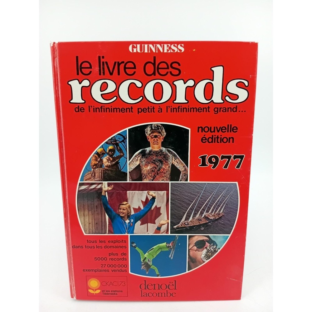 Le Livre des Records Guinness 1977 Édition Denoël French Vintage